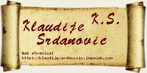 Klaudije Srdanović vizit kartica
